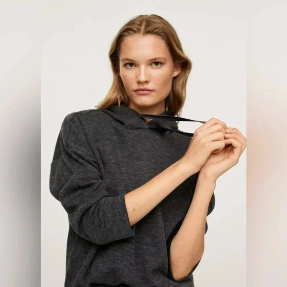 Mango Speckled Gray Hoodie NWT - Picture 3 of 13